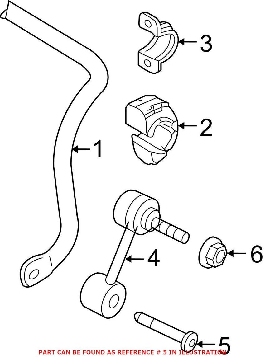 Audi VW Sway Bar Bolt - Rear (M10x55) WHT000226